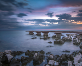 Long exposure sunset