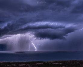 storm lightning cloud colors sea