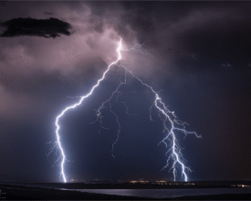 Lightning strike storm colors weather